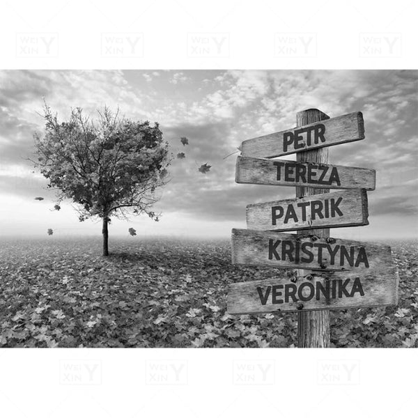 Wall Art Black and White Canvas Road Sign Posters