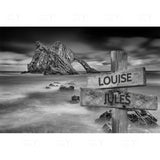 Wall Art Black and White Canvas Road Sign Posters