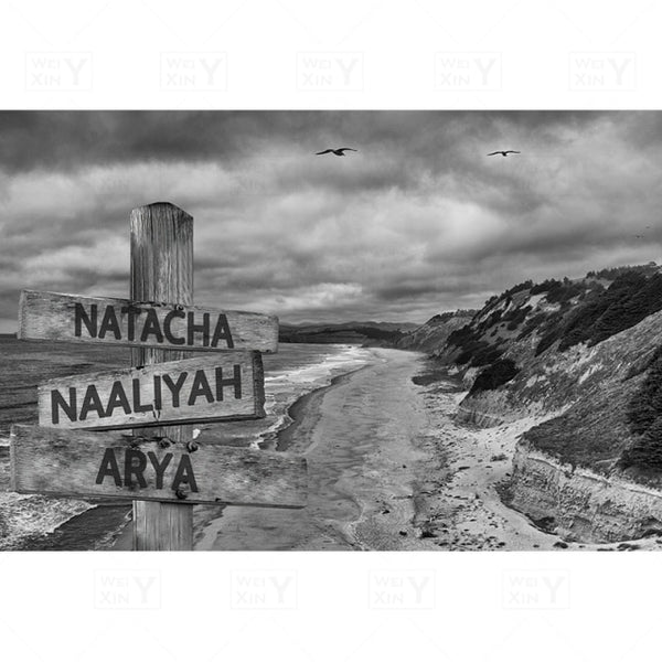 Wall Art Black and White Canvas Road Sign Posters