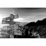 Wall Art Black and White Canvas Road Sign Posters