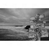 Wall Art Black and White Canvas Road Sign Posters