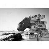 Wall Art Black and White Canvas Road Sign Posters