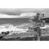 Wall Art Black and White Canvas Road Sign Posters