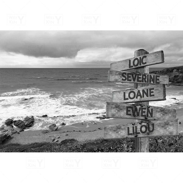 Wall Art Black and White Canvas Road Sign Posters