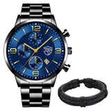 Stainless Steel Quartz Wrist Watch with Bracelet