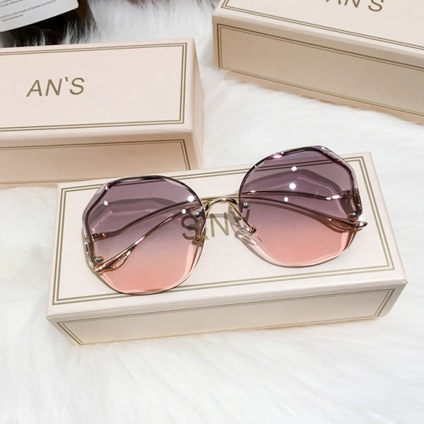 Fashion Tea Gradient Sunglasses