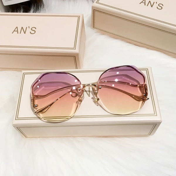 Fashion Tea Gradient Sunglasses