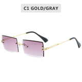 Fashion Rimless Gradient Shades