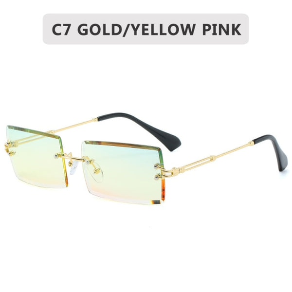Fashion Rimless Gradient Shades