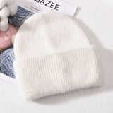 Winter Real Rabbit Fur Knitted Beanies