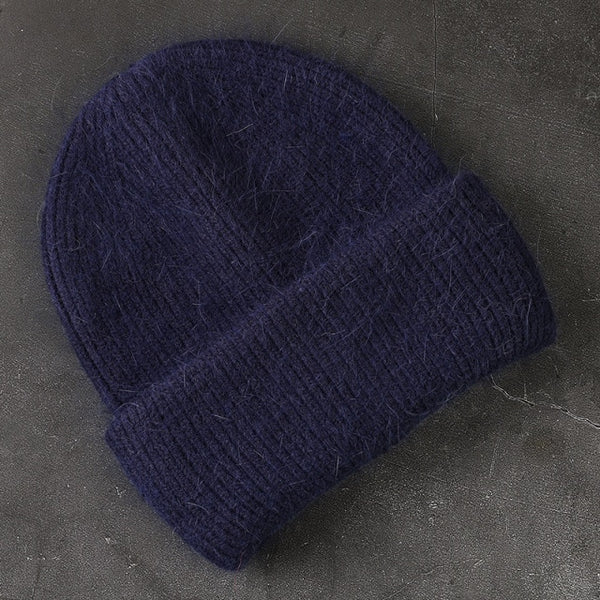 Winter Real Rabbit Fur Knitted Beanies