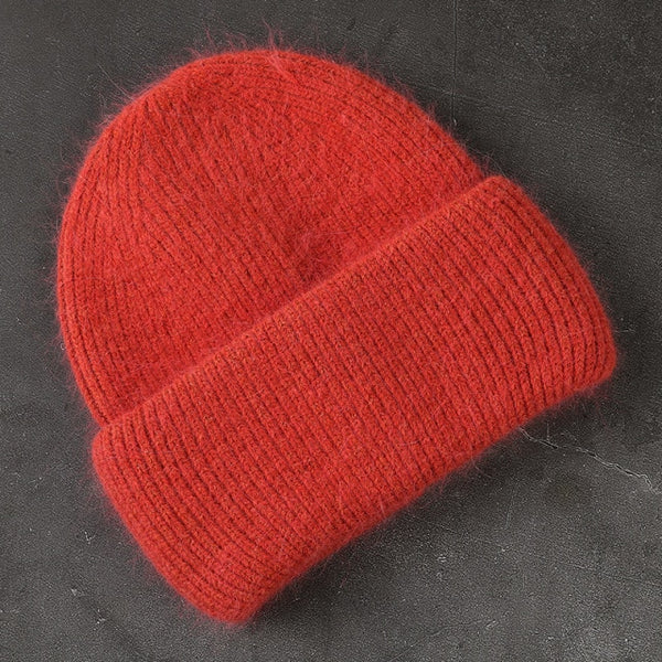 Winter Real Rabbit Fur Knitted Beanies