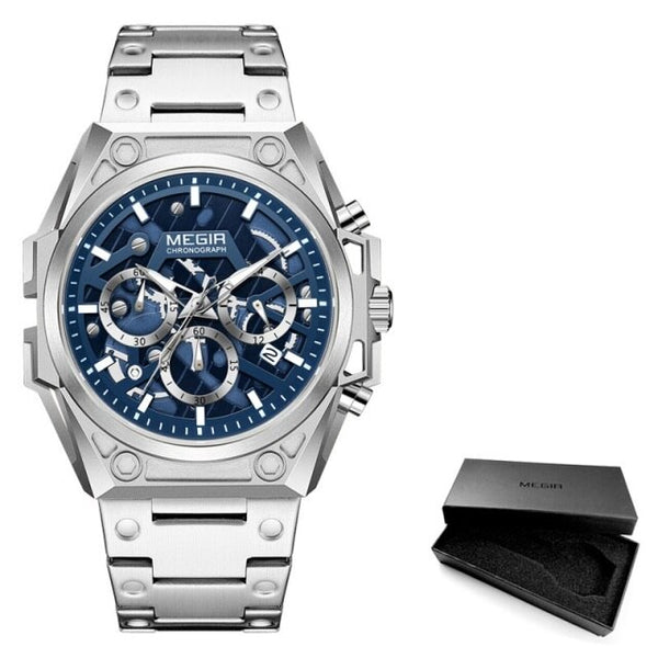 MEGIR Wrist Watch Stainless Steel Case