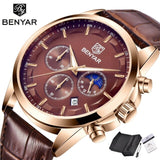 Benyar Rose Gold Case Waterproof Hombre