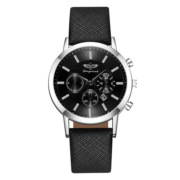 Watch Case Leather Band Business Quartz watch