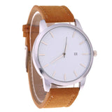 Sport Stainless Steel Case  Leather Wrist Watch