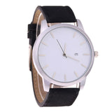 Sport Stainless Steel Case  Leather Wrist Watch