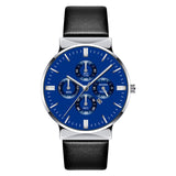 Business Cowhide Stainless Steel Watch