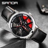 Wheel Watch Fashion Sports Watch Quartz Leather