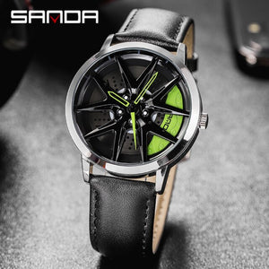 Wheel Watch Fashion Sports Watch Quartz Leather