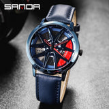 Wheel Watch Fashion Sports Watch Quartz Leather