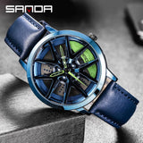 Wheel Watch Fashion Sports Watch Quartz Leather