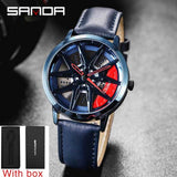 Wheel Watch Fashion Sports Watch Quartz Leather