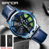 Wheel Watch Fashion Sports Watch Quartz Leather