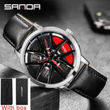 Wheel Watch Fashion Sports Watch Quartz Leather