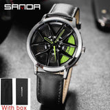 Wheel Watch Fashion Sports Watch Quartz Leather