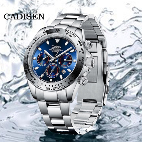 CADISEN Men's Mechanical Watch 100M Waterproof Luminous Sapphire