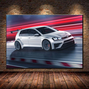 Modern Wall Art Picture Golfs GTI TCR