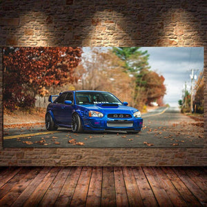 Subaru Impreza STI Blue Sport Car