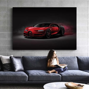 Bugattis Chiron Red Sport Car