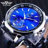 Irregular Shape Case Blue Men's Mechanical Automatic Watches