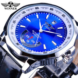 Irregular Shape Case Blue Men's Mechanical Automatic Watches